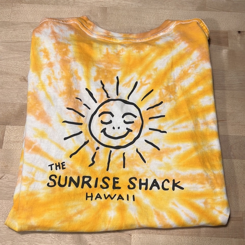 Tie dye Sunrise shack shirt